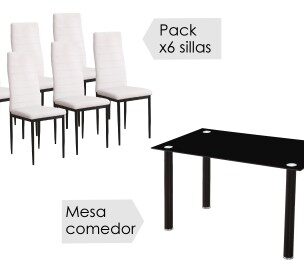 Set de comedor Emi blanco