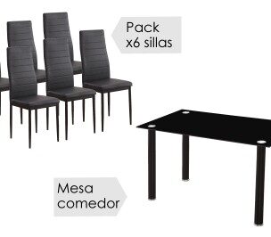 Set de comedor Emi negro