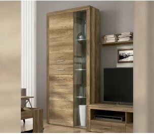 Vitrina alta con leds Texas
