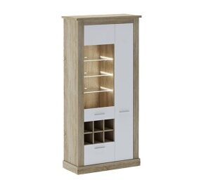 Vitrina alta leds Chellén Cambria-Blanco
