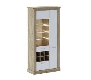 Vitrina alta leds Chellén Cambria-Blanco