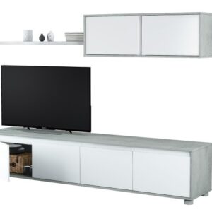 Salón Home cemento- blanco 200cm.