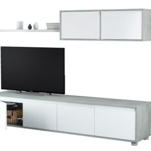 Salón Home cemento- blanco 200cm.
