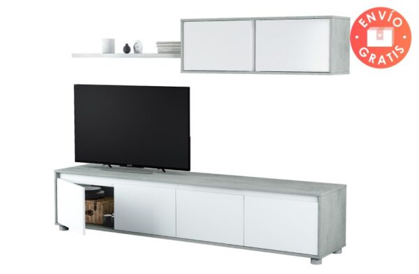 Salón Home cemento- blanco 200cm.