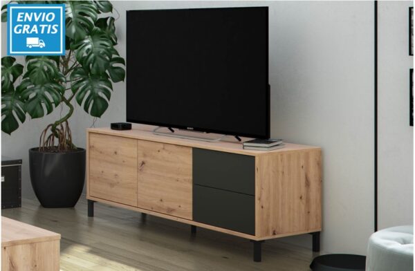 Bajo TV Urban Plus roble-gris - Imagen 2