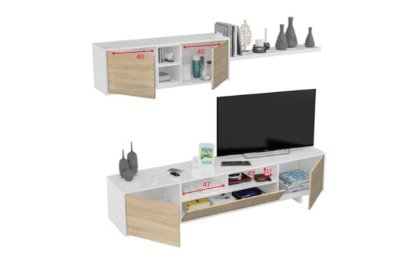 Salón Varys blanco - roble - Imagen 14