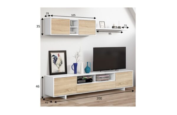 Salón Varys blanco - roble - Imagen 15
